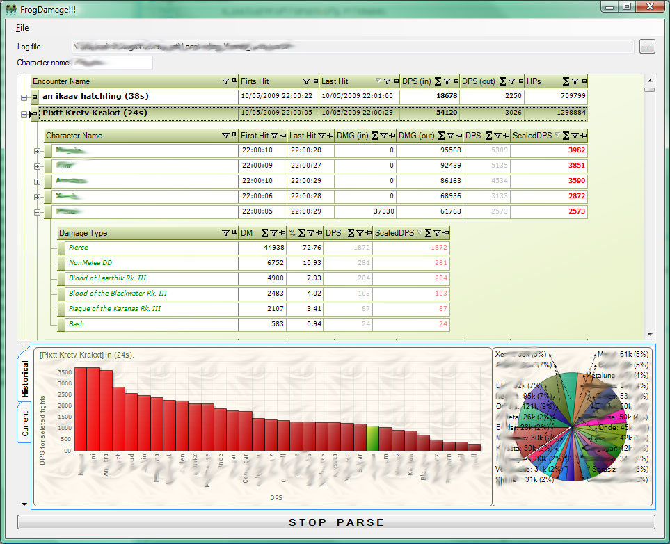 FrogDaMaGe!!! Everquest DPS Parser. Screenshot. FrogDaMaGe!!! Everquest DPS Parser. Screenshot.